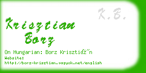 krisztian borz business card